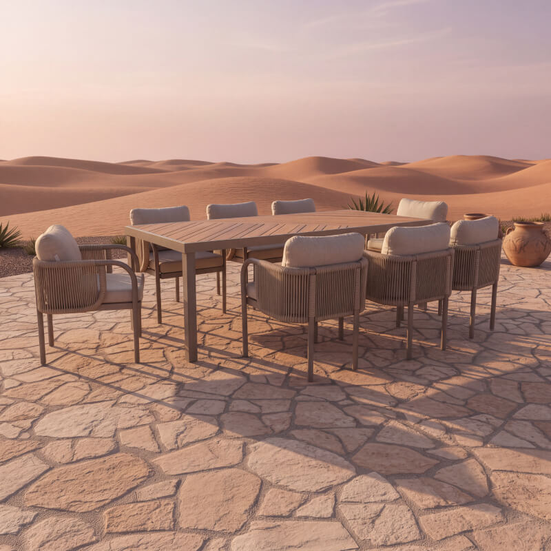 Roma 8-Piece Dining Table Set